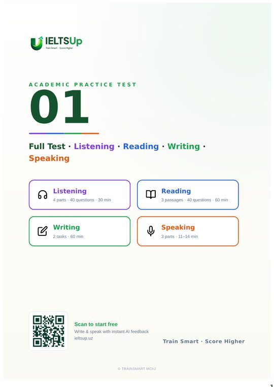 IELTSUp Academic Practice Test 01